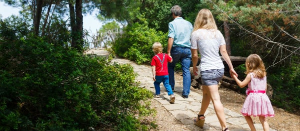 walking family