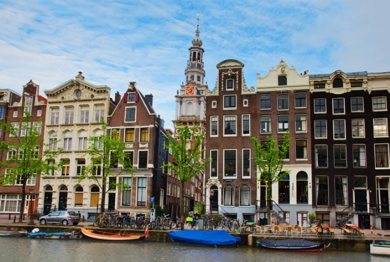 Traditionele huizen in Amsterdam