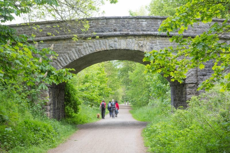 Eine Voie Verte ist nicht nur für Radfahrer geeignet. Auch andere nicht motorisierte Verkehrsteilnehmer, wie Fußgänger und Reiter, sind willkommen.