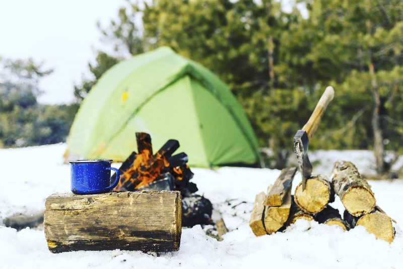 Zelten beim Wintercamping
