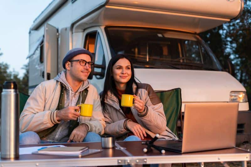 Kaffeegenuss auf dem Campingplatz