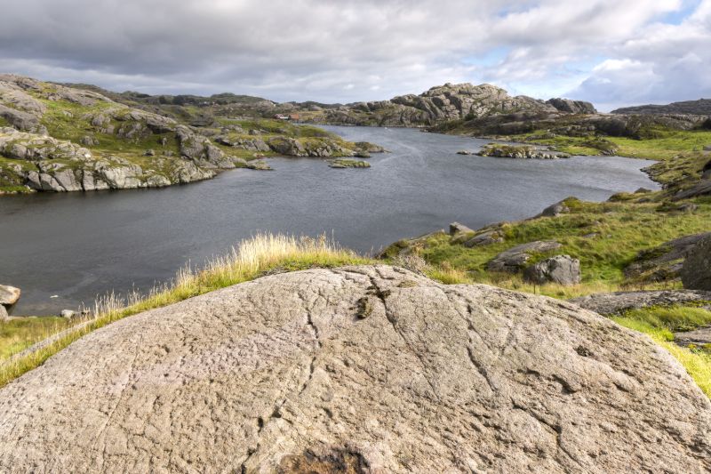 Die felsige Küste bei Egersund.