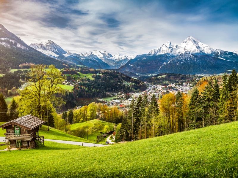 Blick auf die deutschen Alpen