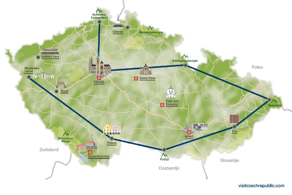 Rundreise durch Tschechien: mit dem Fahrrad, zu Fuß und mit dem Auto