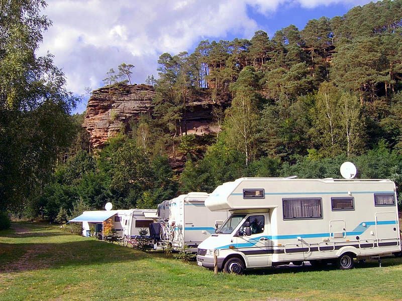 Campen in wärmste Region Deutschlands