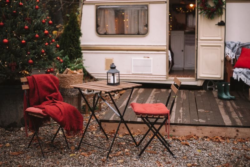 Weihnachtliche Stimmung auf dem Campingplatz