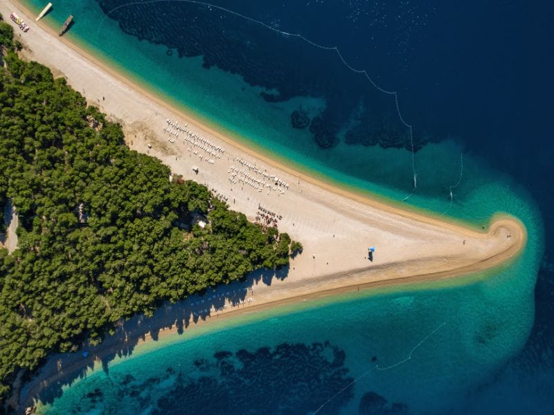 Sandstrand in Kroatien Zlatni Rat