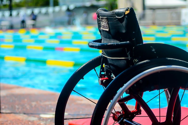 Barrierefreies Schwimmbad auf dem Campingplatz