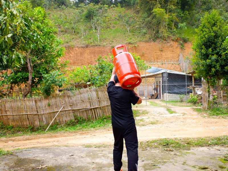 Gasflasche transportieren