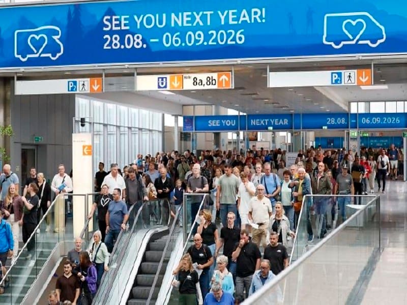 Messegelände Messe Düsseldorf Rolltreppe