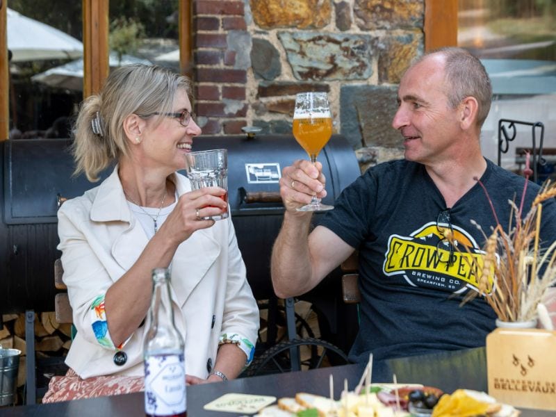 Bier in der Brauerei Bellevaux.