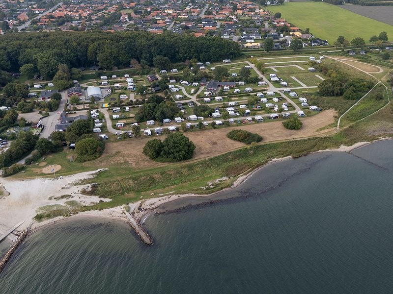 Dronenansicht vom Horsens City Camping