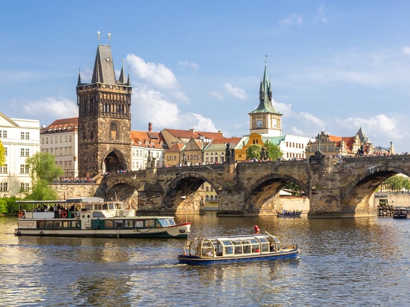Bootsfahrt auf der Moldau in Prag